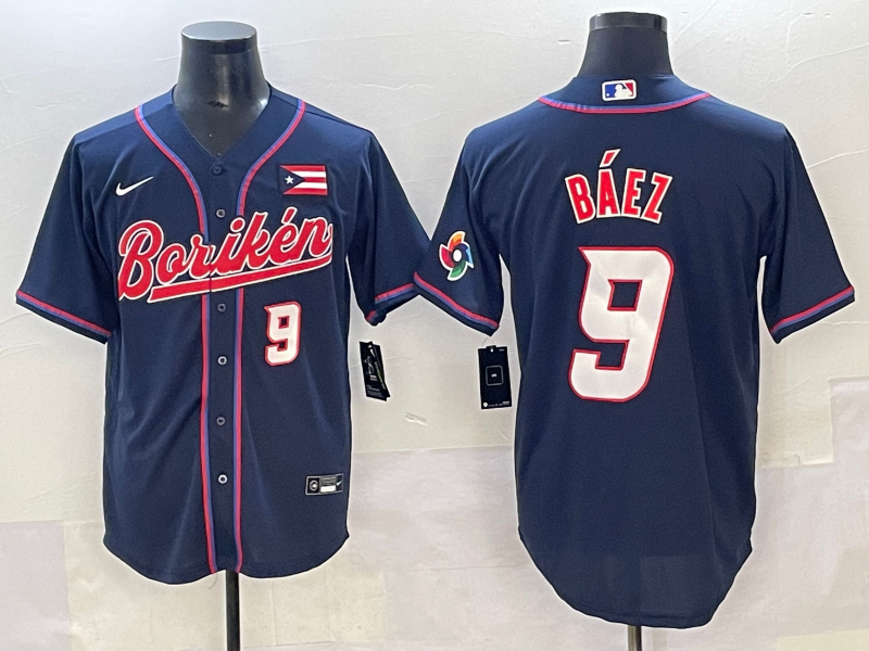 Men Houston Astros #9 Baez blue MLB Nike 2025 jersey style  6